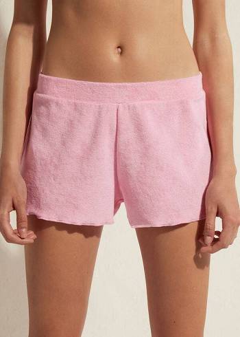 Cover Ups Calzedonia Terrycloth Shorts Damske Ruzove | SK2151CE