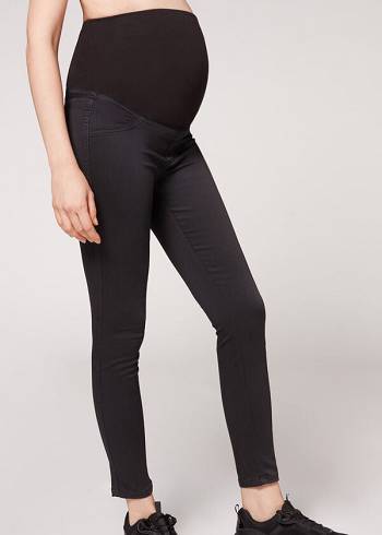 Džínsy Calzedonia Maternity Jean Damske Čierne | SK2604IS