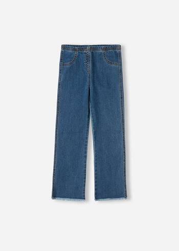 Leginy Calzedonia Cropped Flared Denim Detske Modre | SK3124SO