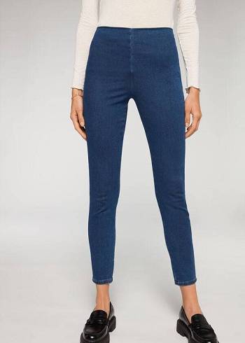 Leginy Calzedonia High Pásom Vychudnutý Denim Damske Modre | SK2658NB