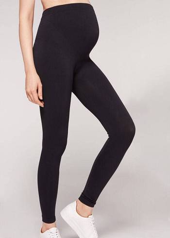 Leginy Calzedonia Maternity Opaque Footless Damske Čierne | SK2750RW