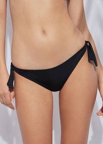 Nohavičky Do Bikín Calzedonia Bow Brazilian Indonesia Eco Damske Čierne | SK1298QZ