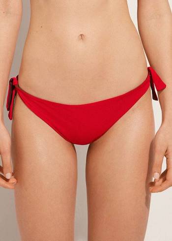 Nohavičky Do Bikín Calzedonia Bow Brazilian Indonesia Eco Damske Červené | SK1303YU