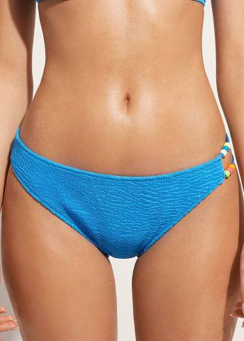 Nohavičky Do Bikín Calzedonia Crinkled San Diego Damske Modre | SK1375MA