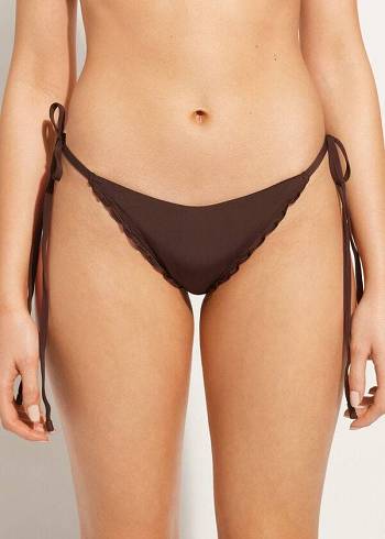 Nohavičky Do Bikín Calzedonia String Tanga Islamorada Damske Káva Hnede | SK1618OR