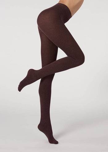 Pancuchy Calzedonia Soft Modal and Cashmere Blend Opaque Damske Červené | SK1063MA