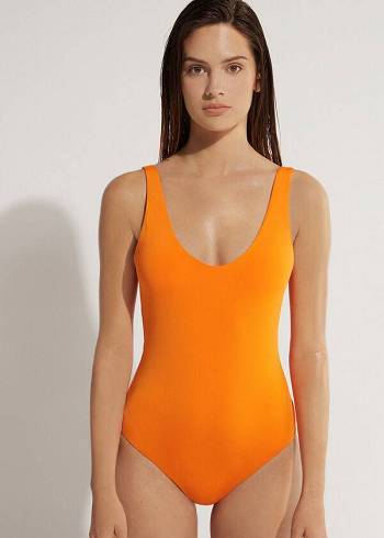 Plavky Calzedonia One Piece Indonesia Eco Damske Oranžové | SK2163IS