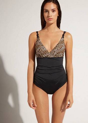 Plavky Calzedonia One Piece Malindi Damske Čierne | SK2166AP