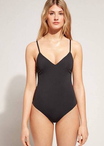 Plavky Calzedonia Polstrované One-Piece Indonesia Damske Čierne | SK2178VD