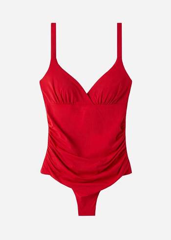 Plavky Calzedonia Polstrované One-Piece Shaping-Effect Indonesia Damske Červené | SK2191PQ