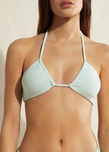 Topy Do Bikín Calzedonia Drawstring Bandeau Beverly Hills Eco Damske Modre | SK1710VD