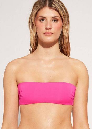 Topy Do Bikín Calzedonia Polstrované Bandeau Indonesia Eco rosa Damske Ruzove | SK1805FM