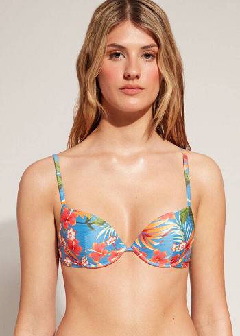 Topy Do Bikín Calzedonia Polstrované Push-Up Maui Damske Zelene | SK1865CE