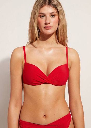 Topy Do Bikín Calzedonia Soft Graduated Super Polstrované Push-up Indonesia Damske Červené | SK1961FM