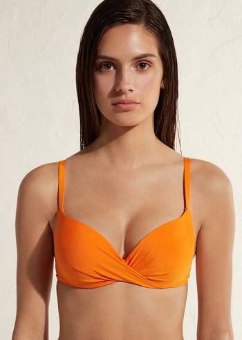 Topy Do Bikín Calzedonia Super Polstrované Push Up Indonesia Eco Damske Oranžové | SK1975WY