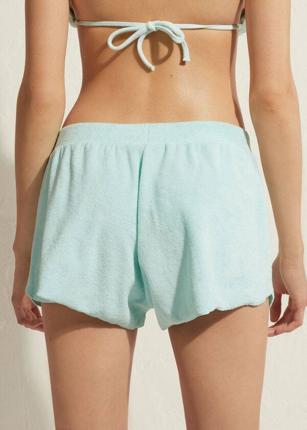 Cover Ups Calzedonia Terrycloth Shorts Damske Modre | SK2149ZG