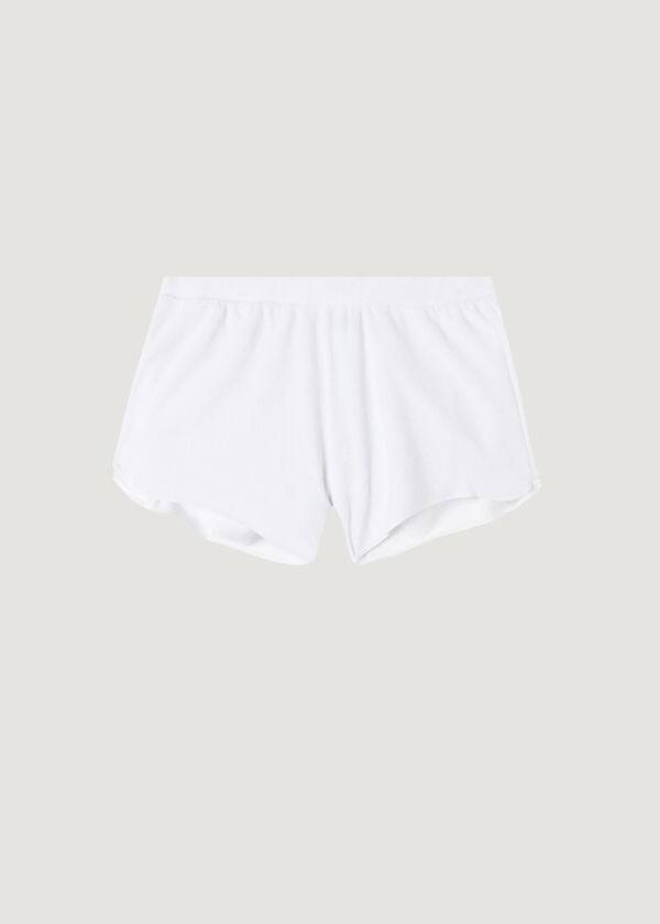 Cover Ups Calzedonia Terrycloth Shorts Damske Biele | SK2150XF