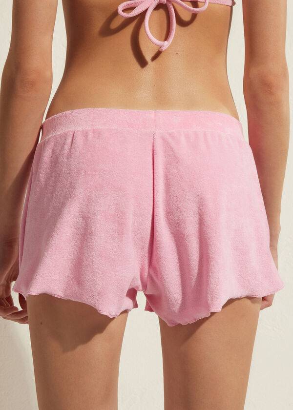 Cover Ups Calzedonia Terrycloth Shorts Damske Ruzove | SK2151CE