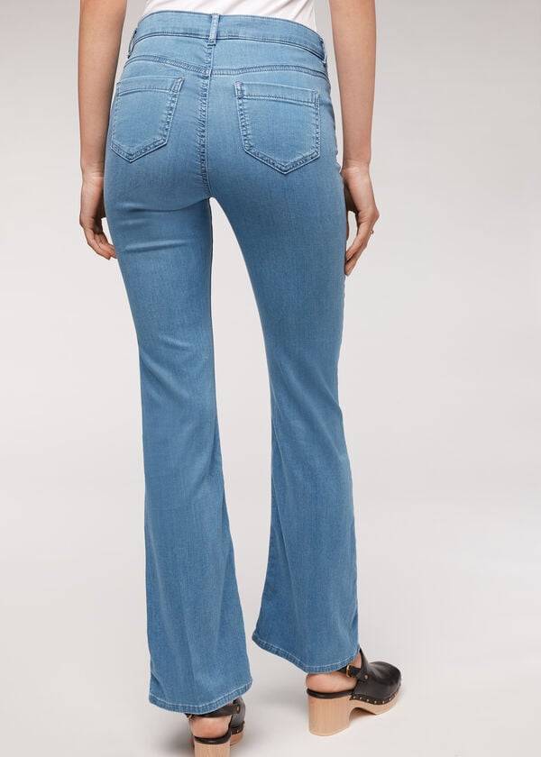 Džínsy Calzedonia Eco Light Flared Denim Damske Modre | SK2576PQ