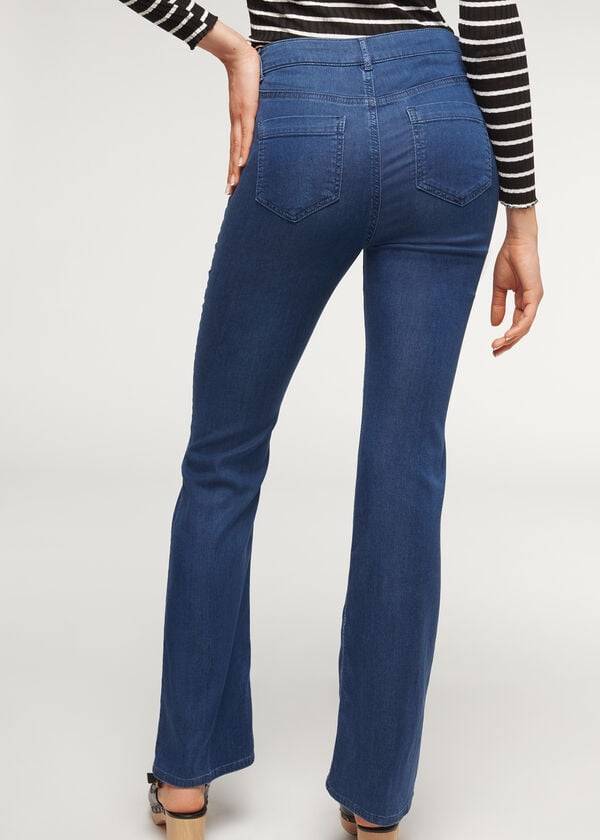 Džínsy Calzedonia Eco Light Flared Denim Damske Námornícka Modrá | SK2577OR