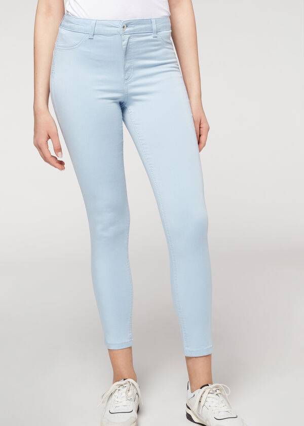 Džínsy Calzedonia Eco Light Push Up Denim Damske Béžové | SK2585QZ