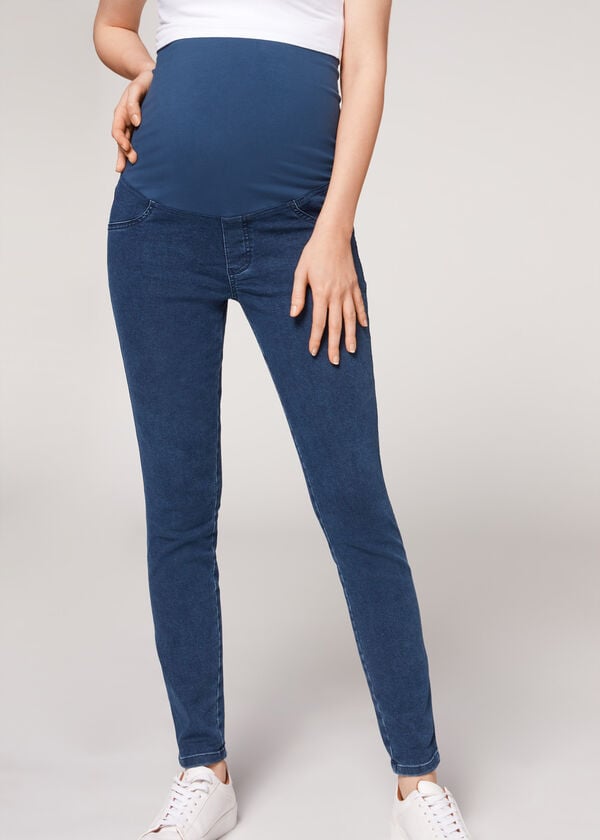 Džínsy Calzedonia Maternity Jean Damske Modre | SK2605UT