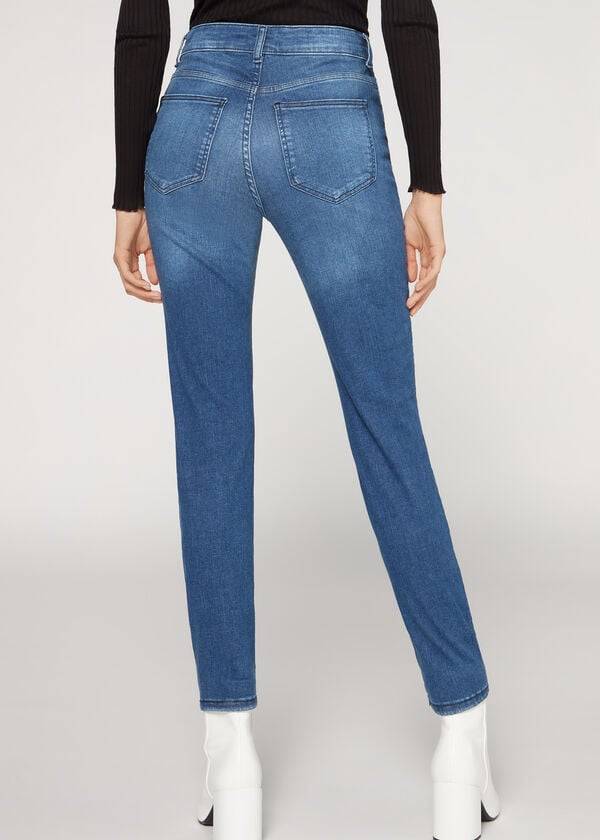 Džínsy Calzedonia Super Flex Denim High Pásom Superskinny Damske Modre | SK2615VD