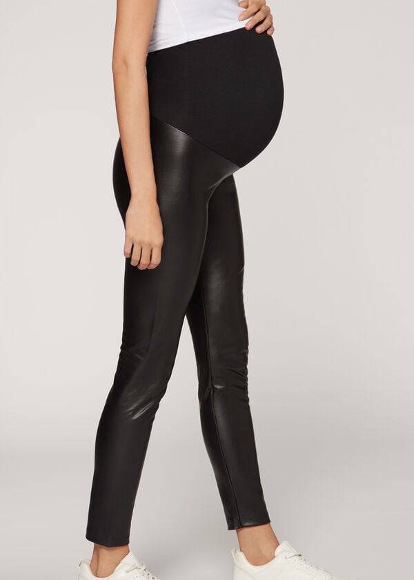 Leginy Calzedonia Coated Thermal Maternity Damske Čierne | SK2630OR