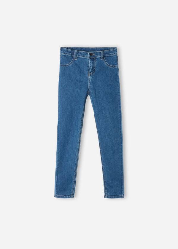 Leginy Calzedonia Soft Touch Denim Cropped Vychudnutý Detske Modre | SK3142SO