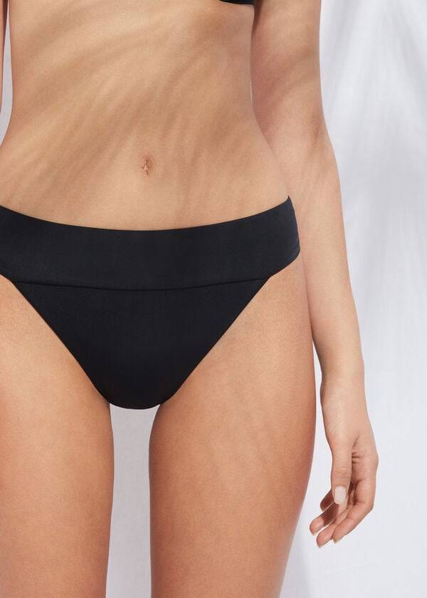 Nohavičky Do Bikín Calzedonia High Pásom Brazilian Indonesia Eco Damske Čierne | SK1420LH