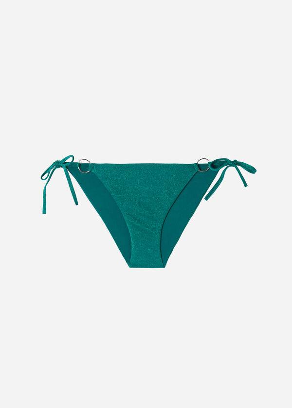 Nohavičky Do Bikín Calzedonia Lamé String Hollywood Damske Zelene | SK1491SO