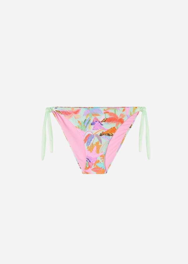 Nohavičky Do Bikín Calzedonia Side-Tie Foliage Tahiti Damske Zelene | SK1569SO