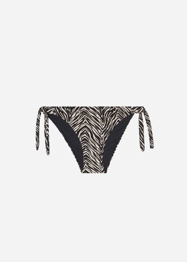 Nohavičky Do Bikín Calzedonia Tied Zebra Nairobi Damske Čierne | SK1656XF