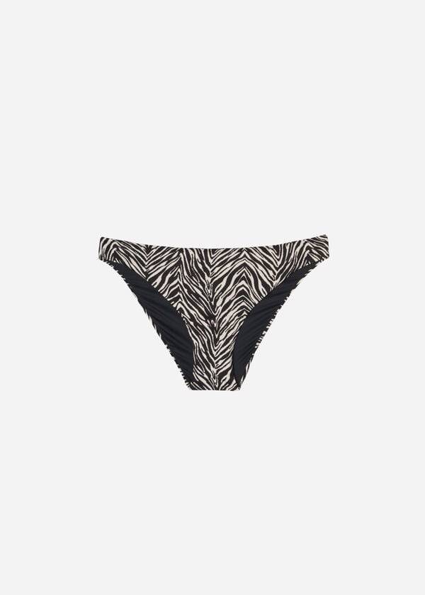 Nohavičky Do Bikín Calzedonia Zebra Nairobi Damske Čierne | SK1661MA