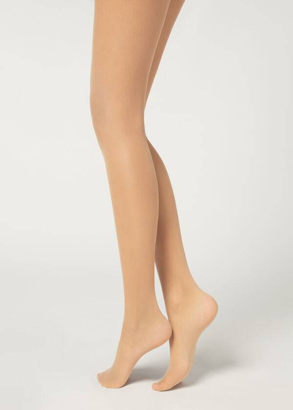 Pancuchy Calzedonia 20 Denier Essential Invisible Sheer Damske Béžové | SK1145RW