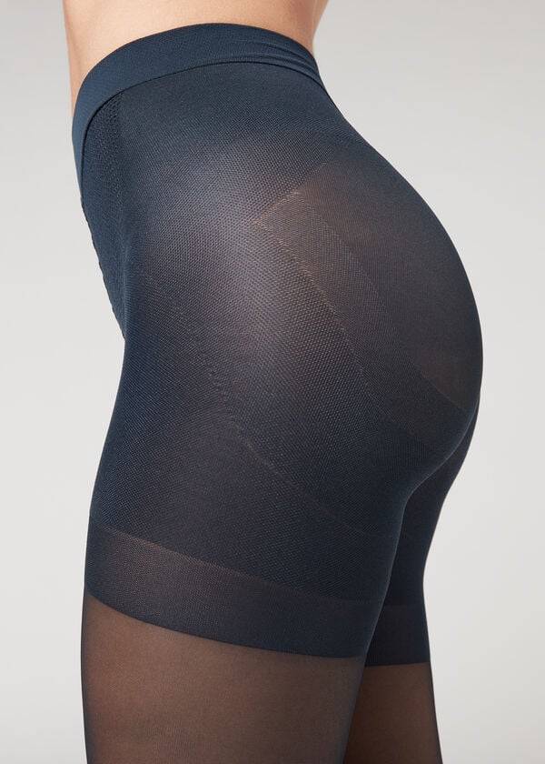 Pancuchy Calzedonia 30 Denier Total Shaper Sheer Damske Modre | SK1188XF