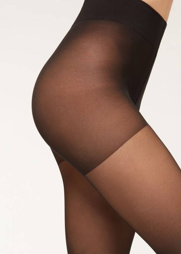 Pancuchy Calzedonia 40 Denier Action Medium Sheer Damske Čierne | SK1196EX