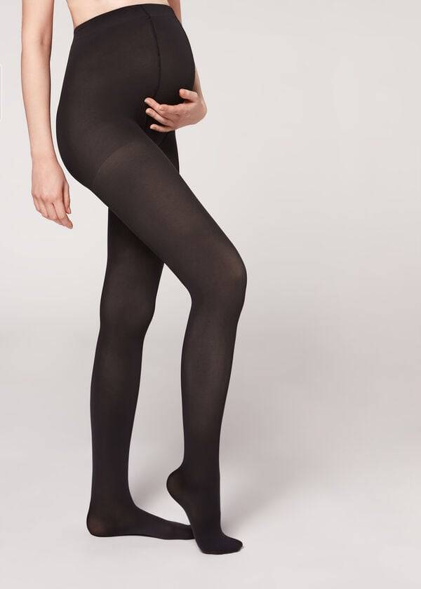 Pancuchy Calzedonia 60 Denier Maternity Opaque Damske Čierne | SK1044UT