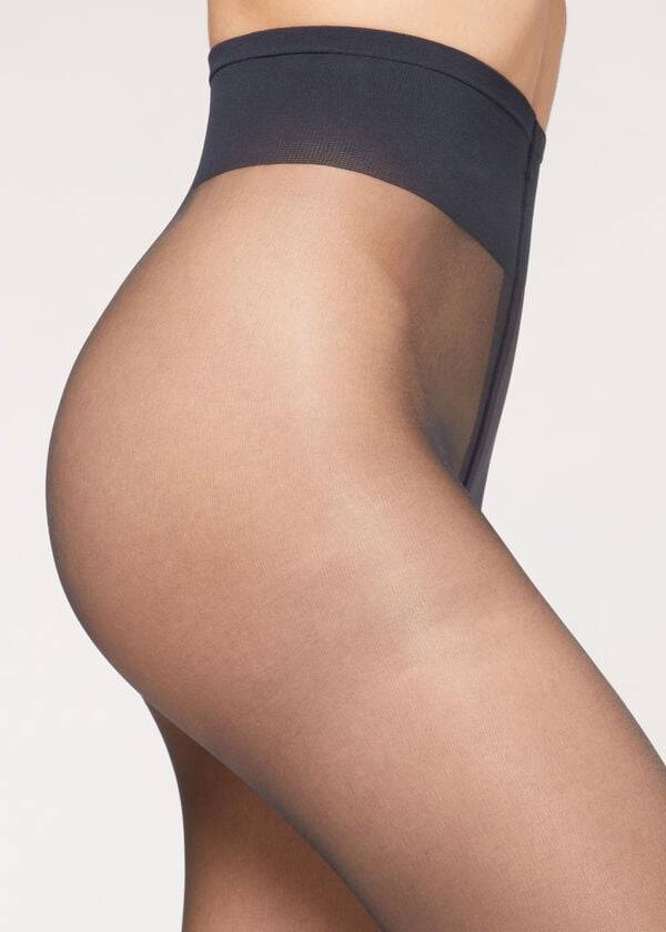 Pancuchy Calzedonia Premium Matt Second Skin 15 Denier Sheer Damske Modre | SK1228OR