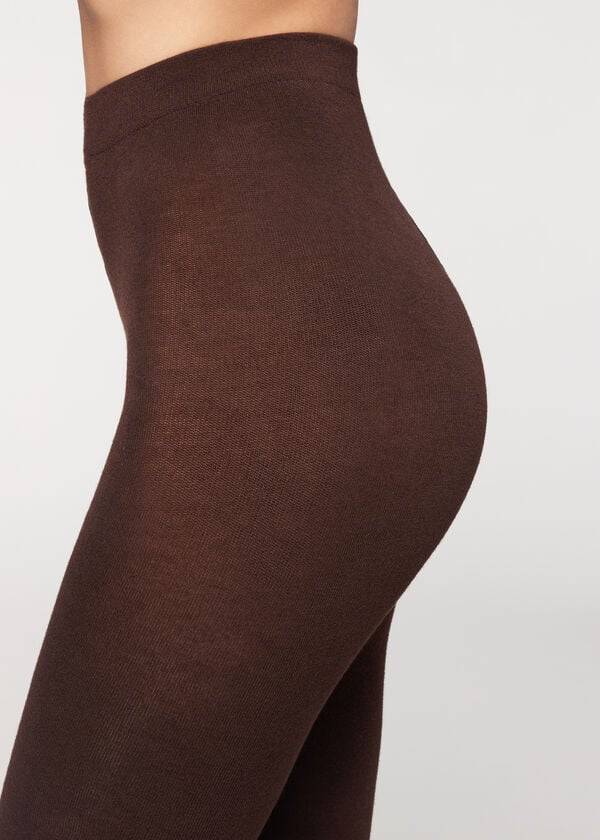 Pancuchy Calzedonia Soft Modal and Cashmere Blend Opaque Damske Káva | SK1058XF