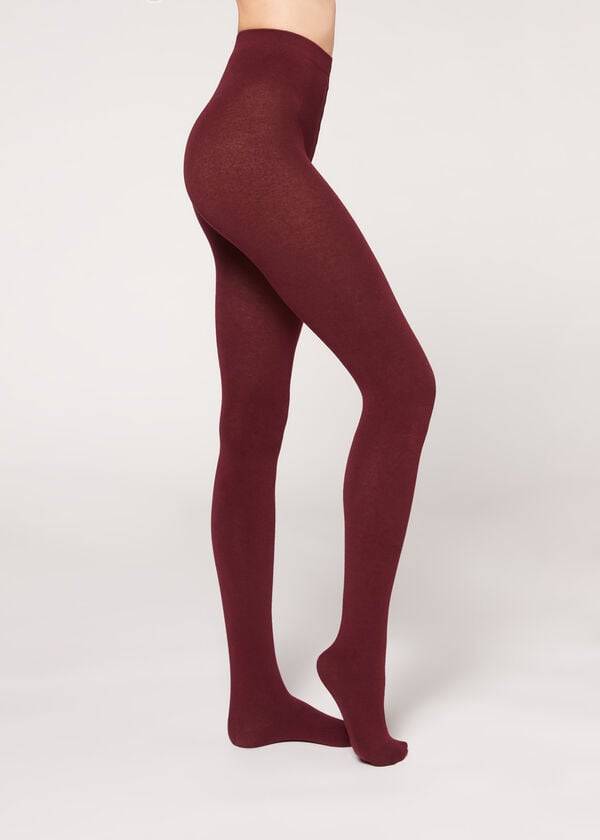 Pancuchy Calzedonia Soft Modal and Cashmere Blend Opaque Damske Bordove | SK1059CE