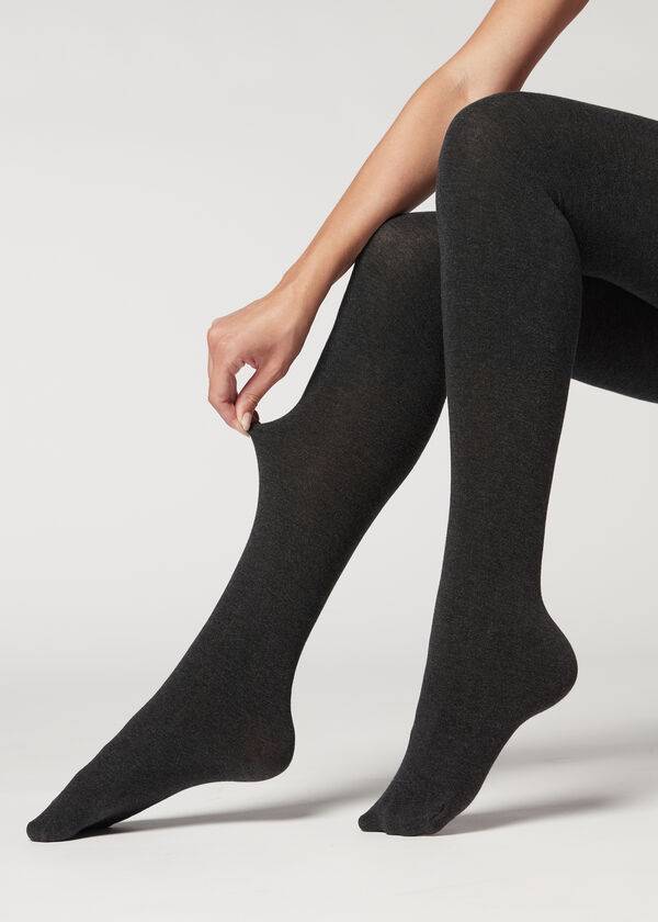 Pancuchy Calzedonia Soft Modal and Cashmere Blend Opaque Damske Taupe | SK1064QZ