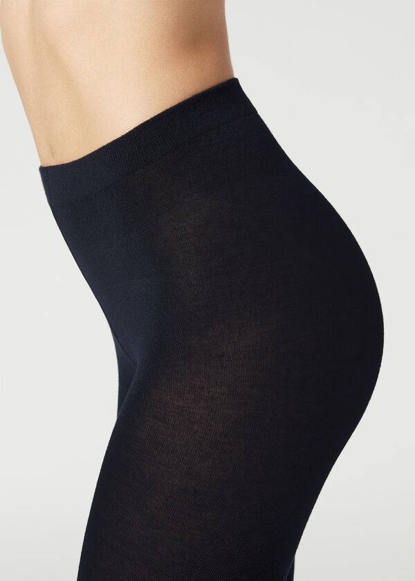 Pancuchy Calzedonia Soft Modal and Cashmere Blend Opaque Damske Modre | SK1066EX