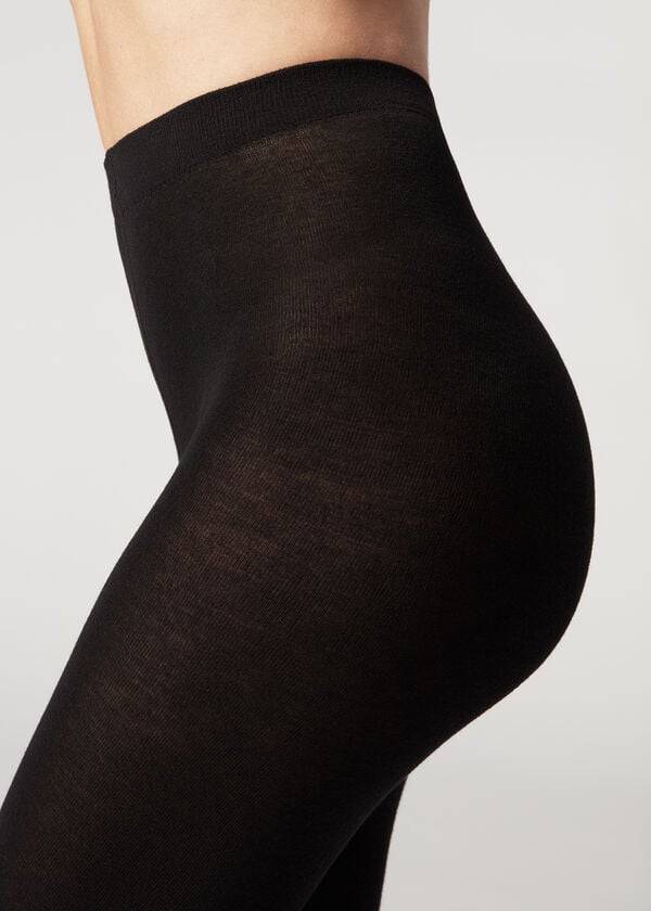 Pancuchy Calzedonia Soft Modal and Cashmere Blend Opaque Damske Čierne | SK1067RW