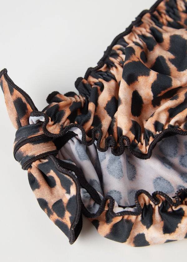 Plavky Calzedonia Animal Print Bottom Bilbao Detske Čierne Hnede | SK3019LH