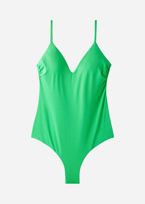 Plavky Calzedonia Polstrované One-Piece Indonesia Damske Zelene | SK2179BC