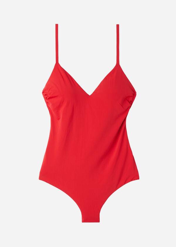 Plavky Calzedonia Polstrované One-Piece Indonesia Damske Červené | SK2182QZ