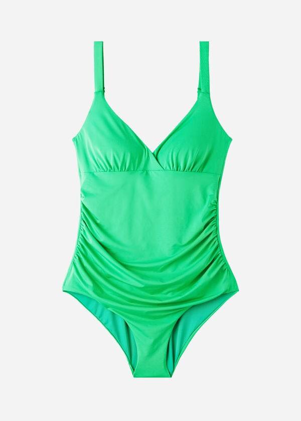 Plavky Calzedonia Polstrované One-Piece Shaping-Effect Indonesia Eco Damske Zelene | SK2193SO