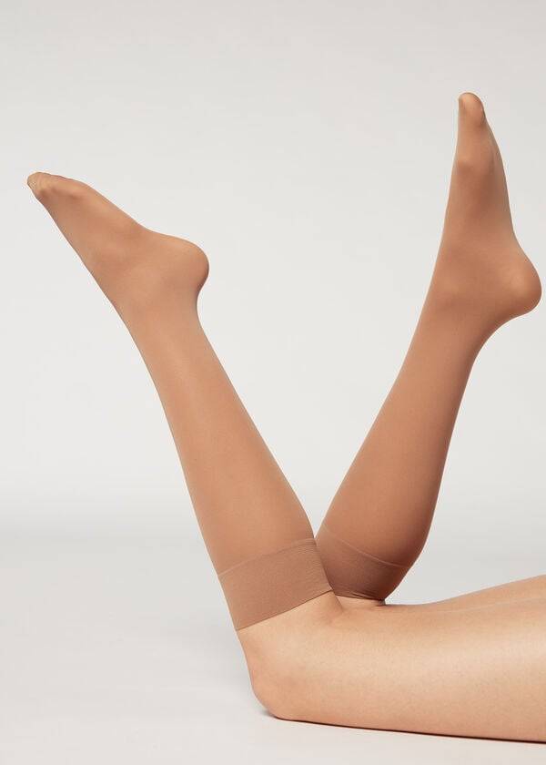 Ponozky Calzedonia 30 Denier Semi Opaque Microfiber Knee-Highs Long Damske Béžové | SK2231BC