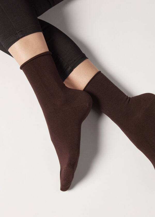 Ponozky Calzedonia Ankle with Cashmere Kratke Damske Hnede | SK2340SO